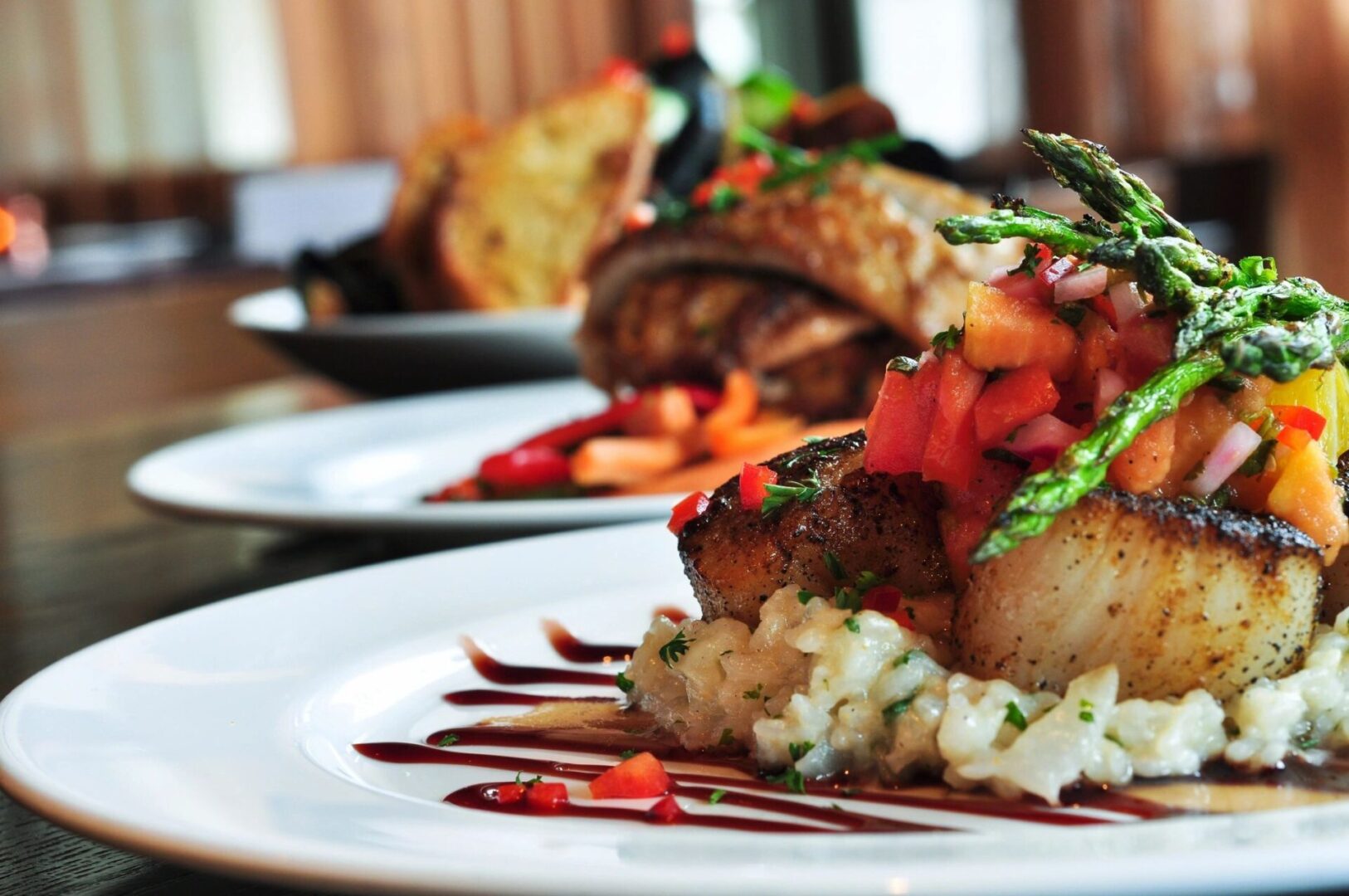 A plate of food on top of a table.